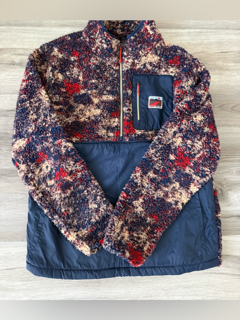 Vans Multicolor Sherpa-Lined Jacket - Blue, Red, Cream